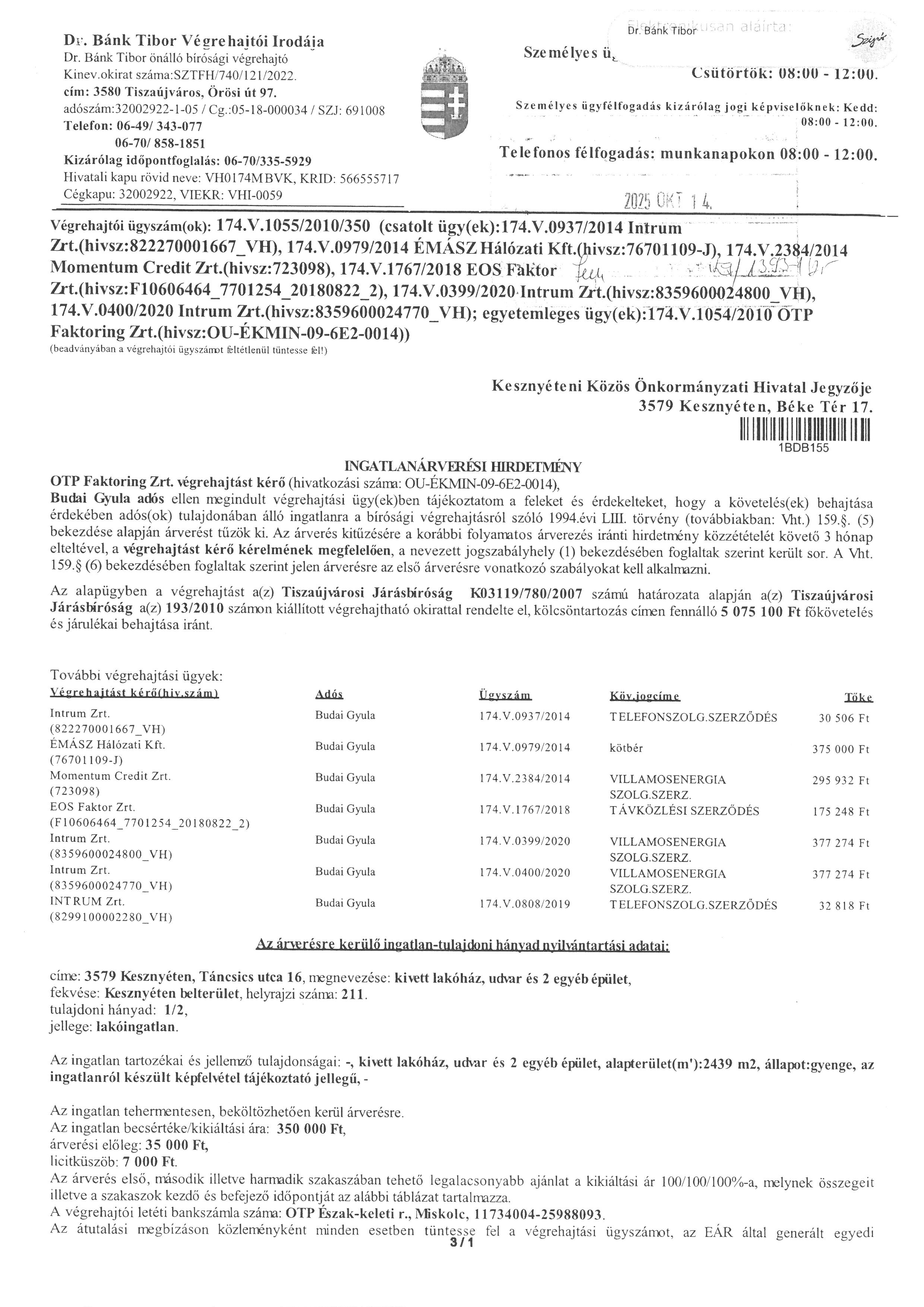 Ingatlanrversi hirdetmny